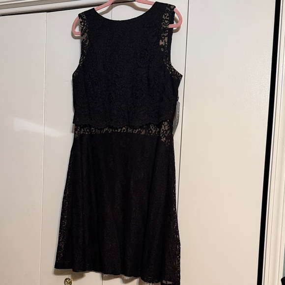 Ralph Lauren Black Lace Midi Dress - Picture 1 of 5